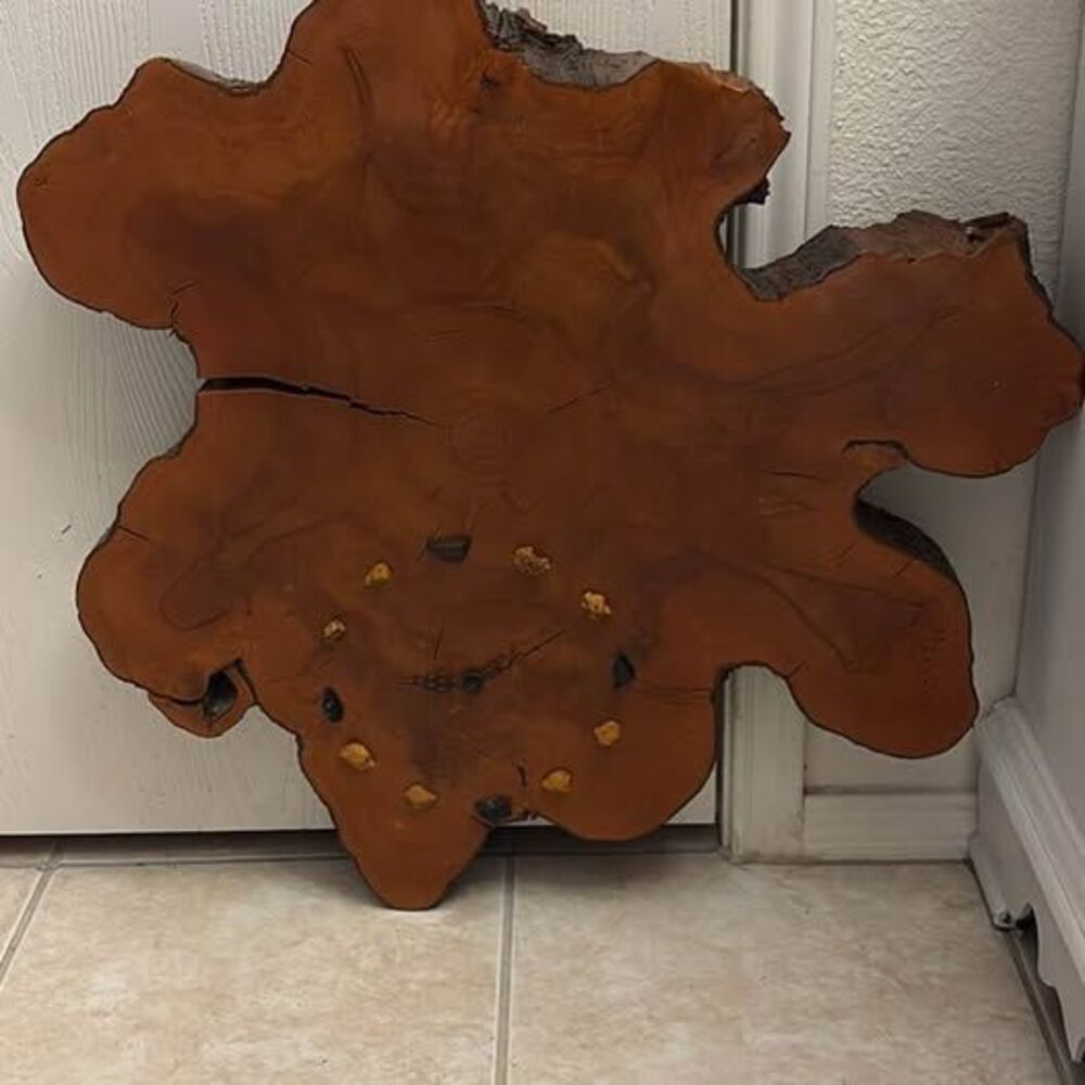 Handmade Live Edge Wood Slab Wall Clock